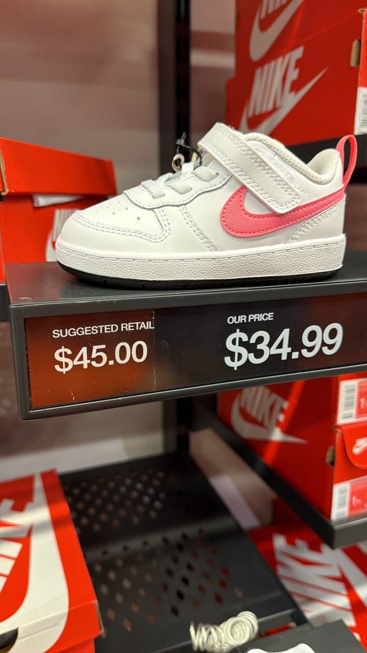 Zapatillas Nike bebé blancas y rosa