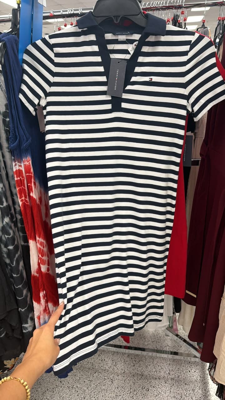 Vestido polo a rayas Tommy Hilfiger