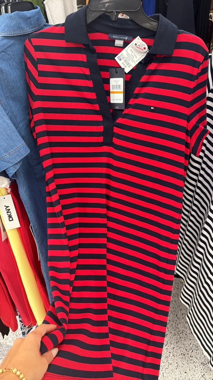 Vestido polo a rayas Tommy Hilfiger