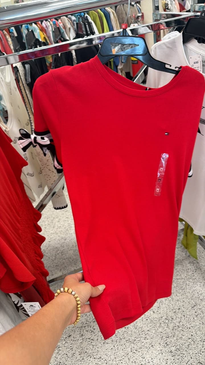 Vestido camiseta rojo Tommy Hilfiger