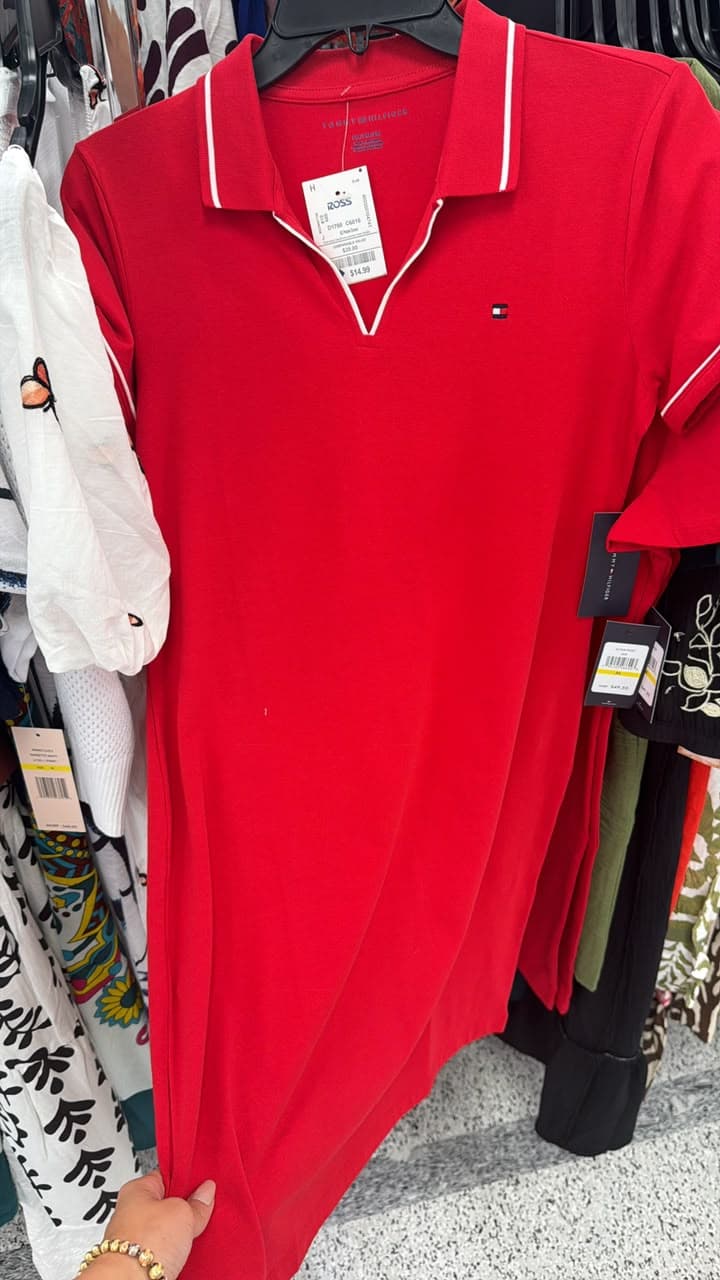 Vestido polo Tommy Hilfiger rojo