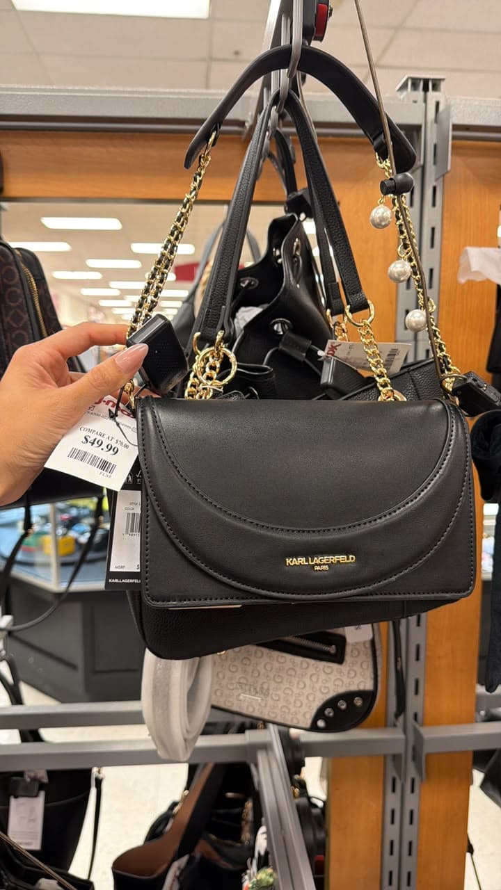 Bolso Karl Lagerfeld negro con cadena
